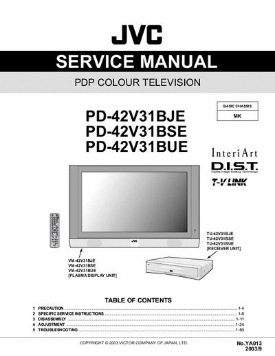 JVC PD-42V31 Ajustes